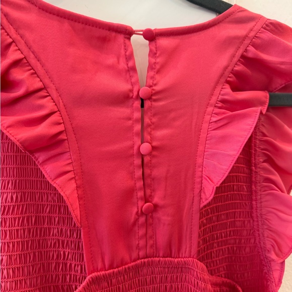 Pink Ruffle Sleeve Dress - Picture 4 of 4
